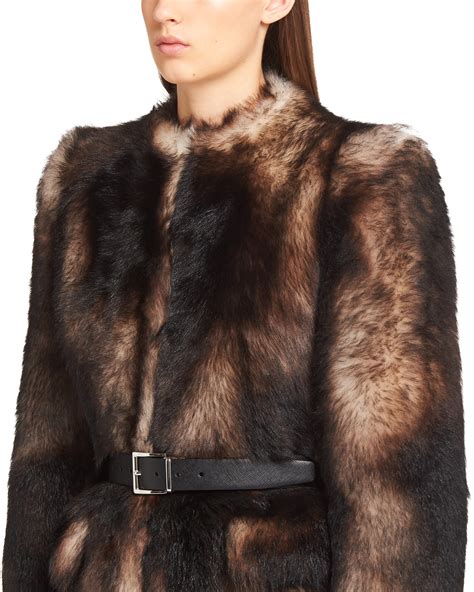 prada oscolat wild fur coats|Prada Shearling Fur Coat .